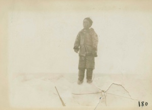 Image of Eskimo [Inuk] boy calling walrus
